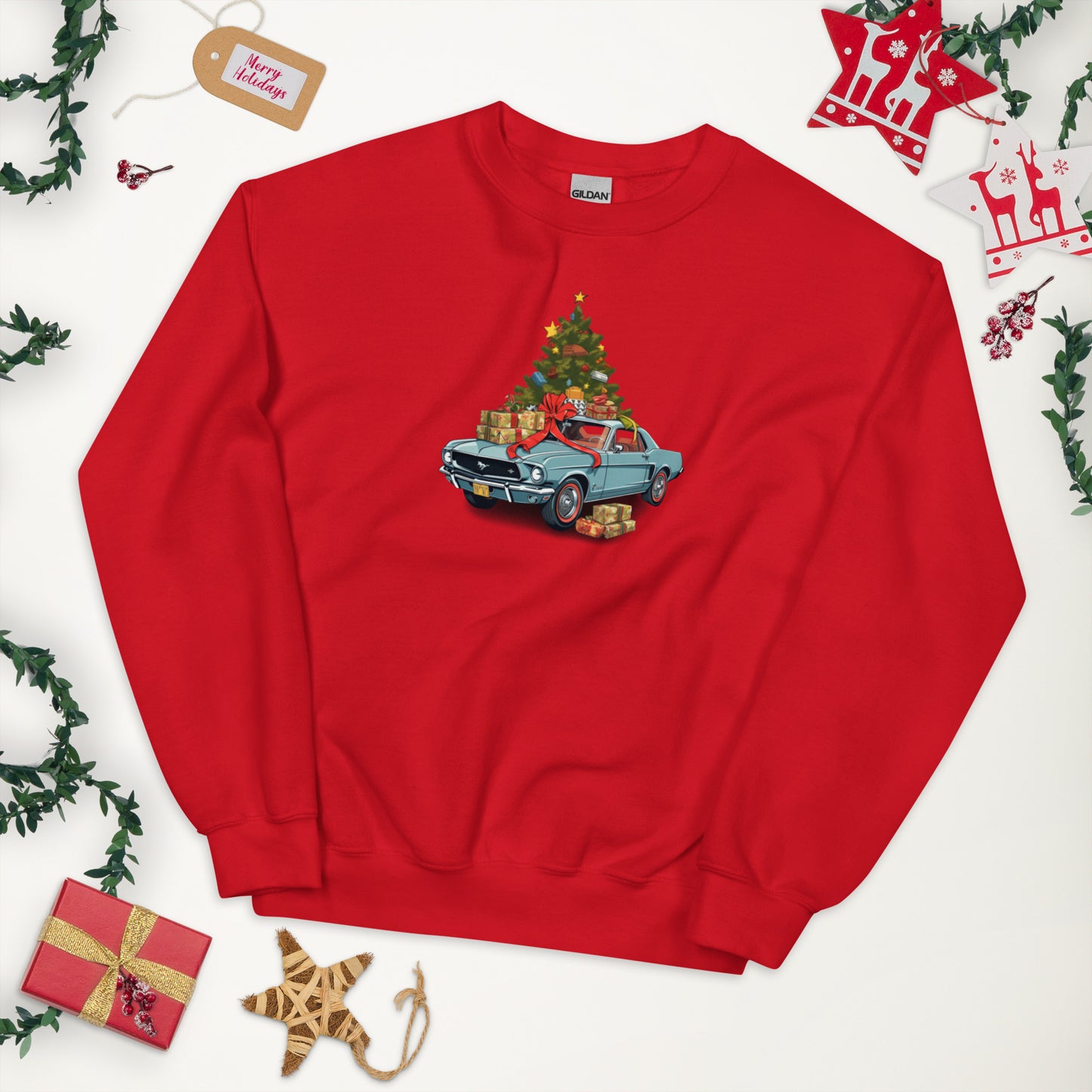 Christmas car sweatshirt