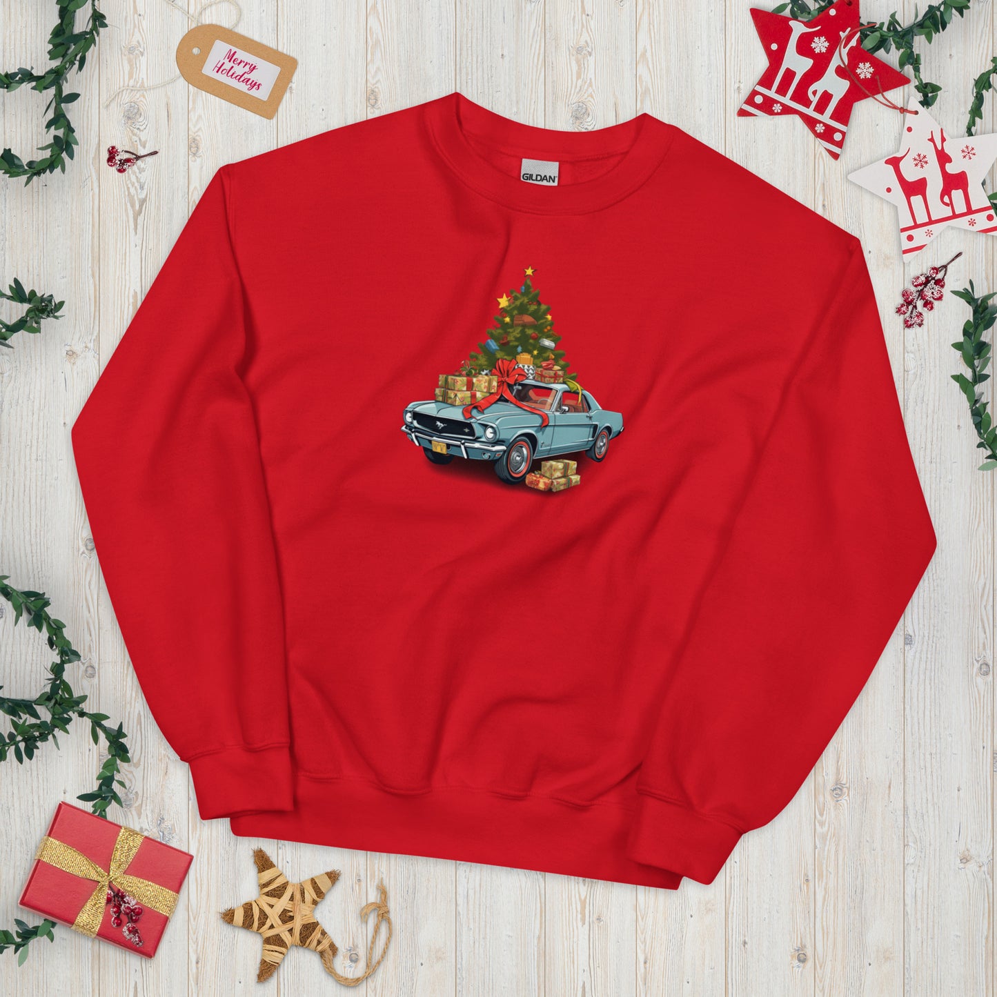 Christmas car sweatshirt